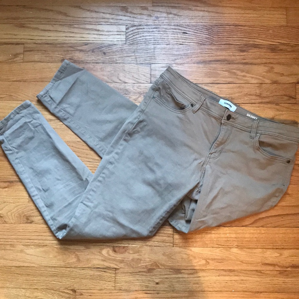 Khaki Skinny Ankle Pants sz 12